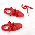 thumbnail image 4 of INSPIRE CHIC Women's 2 Pairs Flat Ribbon Sneaker Canvas Shoelaces Red 100 cm/39.5", 4 of 4