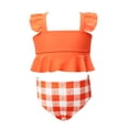 thumbnail image 2 of LSLJS Toddler Baby Kids Girls Ruffles Print Two Piece Swimsuit Bathing Beach Swimwear, Baby Swimwear, 2 of 9