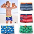 thumbnail image 1 of Maillot de Bain Garçon Petit, Imprimé Requin/étoile/rayures Mignon, Décolleté, 1 of 8