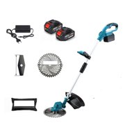 9inch Cordless Electric Lawn Mower Brushless Motor Electric Grass Trimmer Adjustable Length Angle Telescopic Pruning Garden Tool ,Easy to Use