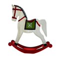 thumbnail image 1 of Christmas Rocking Horse Decoration Home Decor Wooden Crafts Festival Decoration, 1 of 9