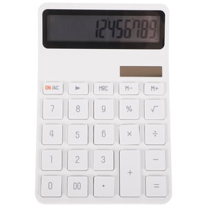 UPOUART Calculatrice de bureau blanc ABS 12- Afficher la calculatrice de bureau ménager 1Set
