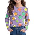 thumbnail image 1 of Posijego T-Shirts Graphiques à Manches Longues pour Tout-Petits Garçons Filles, Mignons, Col Ras du Cou, T-Shirts Basiques, Hauts, Chandail de Printemps pour Enfants, 1 of 6