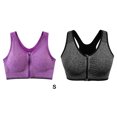 thumbnail image 2 of kurtrusly 2 Pcs Soutien-Gorge de Sport Polyvalent avec Grand Application Gris+Violet P 1Ensemble, 2 of 6