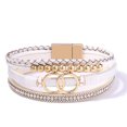 thumbnail image 1 of Boho Wrap Bracelets Leather Cuff Bangle Gold Beaded Bracelets for Women Stackable Infinity Bracelets Jewelry with Clasp, 1 of 6