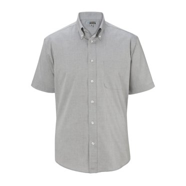 Ed Garments Men's Big And Tall Pinpoint Oxford shirt, DARK GREY, M