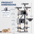 thumbnail image 3 of Large Cat Trees, Big Cat Tower For Indoor Cats, Tall Cat Tree With 3 Cushioned, 3 of 5