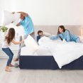 thumbnail image 3 of PiccoCasa Bed Skirt Double Brushed Microfiber with Dust Ruffle, Queen Navy Blue, 3 of 8