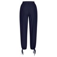 thumbnail image 4 of FNFYFH Clearance Women's Stylish Linen Pants Elastic Waist, 4 of 5