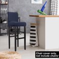 thumbnail image 2 of PiccoCasa Housse Extensible en Spandex pour Tabouret de Bar à Dossier Court Bleu Foncé 1, 2 of 8