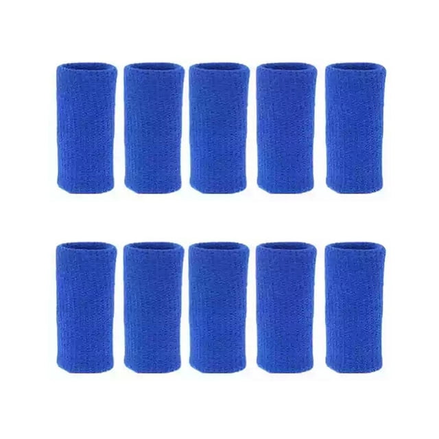 10 Pieces/Set Portable Knuckle Sleeve Left Right Hand Elastic Breathable Knuckles Brace Protector Protective Gloves Sports Gear Blue