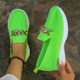 thumbnail image 4 of B91xZ Mocassins Confortables pour Femmes Ballerines à Bout Rond Fermé Chaussures de Soirée Décontractées pour Mariage Dansant, Vert 8, 4 of 5