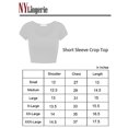 thumbnail image 4 of NYL Womens Basic Short Sleeve Scoop Neck Crop Top - USA, Large, Olive, 4 of 4
