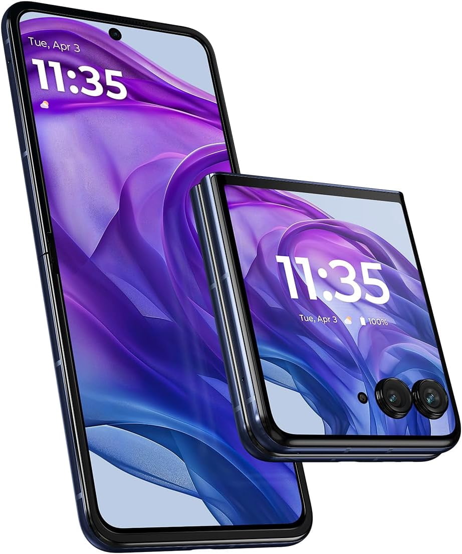 Motorola razr+ (2024) 256GB 12GB RAM| 6.9” pOLED 165Hz Flip display | Unlocked Cell Phone | Certified Refurbished Grade A