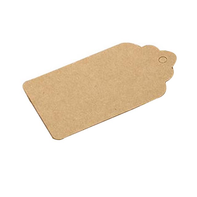 ziyahi 100pcs Label Kraft Paper Blank Hang Tags Christmas Wedding Party Favor Notes Solid Gift Card