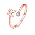 thumbnail image 1 of DPTALR 26 English Letter Opening Rings Zircon Girls Retro Jewelry Gift, 1 of 1