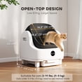 thumbnail image 3 of PawHut Open-Top Self Cleaning Litter Box, Automatic Cat Litter Box, White, 3 of 10