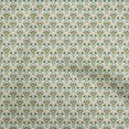 thumbnail image 1 of oneOone Velvet Dark Olive Green Fabric Asian Block Print Tile Fabric For Sewing Printed Craft Fabric By The Yard 58 Inch Wide, 1 of 4