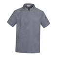 thumbnail image 2 of TISHITA Chef Coat Jacket Breathable Waiter Waitress Clothing Executive Short Sleeve Chef L, 2 of 8