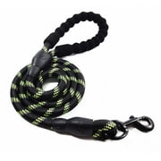 5ft Reflective Dog Leash Strong Dog Leash with Comfortable Padded Handle Traction Rolled Dog Leads