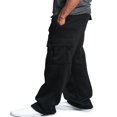 thumbnail image 3 of Men‘s Casual Gym Cargo Combat Straight Loose Jogger Sweat Track Pants, 3 of 4