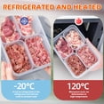 thumbnail image 4 of AMERTEER Airtight Food Storage Containers 4-Cup Rectangle Containers Freezer Storage Box Kitchen Cabinet Organizer Freezer to Microwave Oven Safe Food Storage Containers with Locking Lids, 4 of 11
