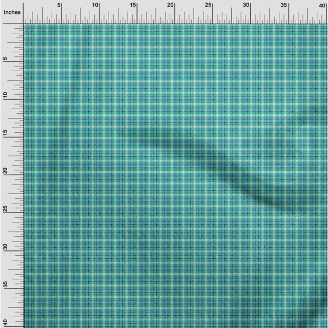 oneOone Viscose Chiffon Fabric Tartan Check Decor Fabric Printed BTY 42 Inch Wide
