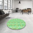 thumbnail image 4 of Ahgly Company Tapis d'Intérieur Lavable en Machine Carré Vert Jade, 6 Pieds Carré, 4 of 7