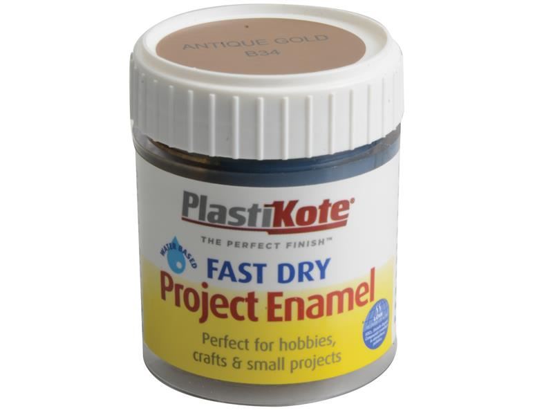 PlastiKote - Fast Dry Enamel Paint B34 Bottle Antique Gold 59ml