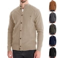 thumbnail image 1 of UVEASISHA Knit Cardigan Sweaters for Men Button Down Casual Stand Collar Pullover Sweater Lightweight Fashion Open Front Cardigans 2025 Fall Thin Knitted Jacket 90 Off Clearance Sale Green L, 1 of 10