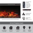 thumbnail image 4 of Ameriwood Home Elmcroft Wide Mantel with Linear Electric Fireplace, Rustic Gray, 4 of 8