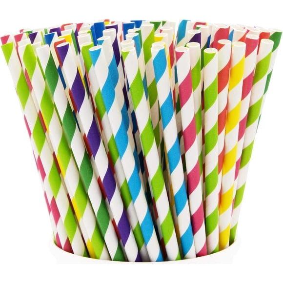 200 Pack, Extra Wide Paper Smoothie, Straws - Biodegradable Straws for Bubble Tea (Tapioca, Boba Pearls), Milkshakes, Jumbo Drinks - Shower, Wedding