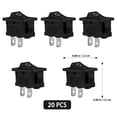thumbnail image 3 of MasteelfCA UEETEK 20 Pcs Interrupteur à Bascule 2 Broches Marche/arrêt Mini Interrupteur à Bascule pour Bateau Voiture Auto Bateau Rond à Bouton-Pression (15x21mm), 3 of 7