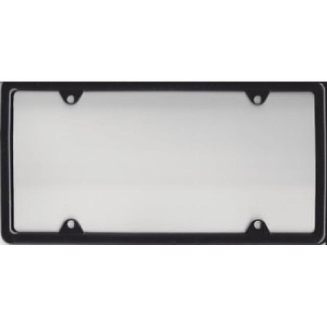 Trousse de Cadre de Plaque d'Immatriculation en Métal Noir Uni Sans Bouchons à Vis avec Ce Cadre