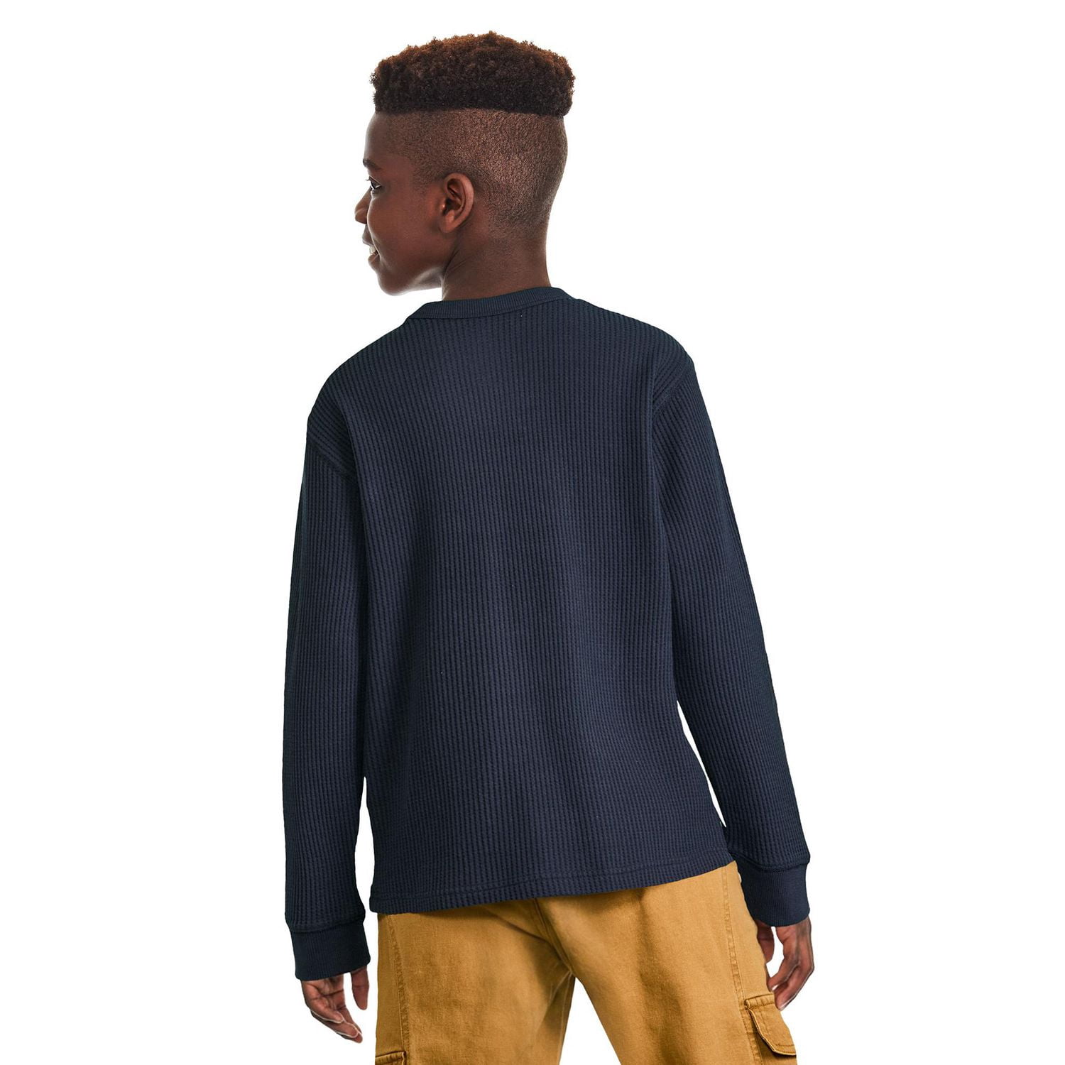 T-shirt à manches longues en tricot gaufré George pour garçons