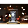 thumbnail image 3 of Vintage Mantel Clock Collectible Crystal Sculpture | Timeless Retro Decor Piece, 3 of 6