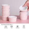 thumbnail image 4 of 8 Oz Ceramic Ramekins,Set of 8 Porcelain Creme Brulee Souffle Ramekins,Stackable Souffle Dishes for Baking, Pudding Custard Cups, Dipping Sauces, Dishwasher and Oven Safe, 4 of 7