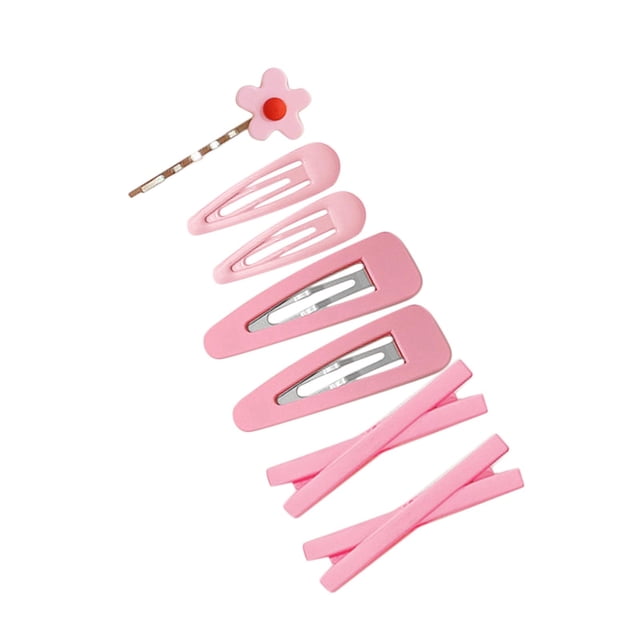 7 Pcs Pinces à Cheveux pour Filles Barrettes Coiffures Épingles à Cheveux en Résine pour Salon Fête Rose