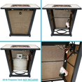 thumbnail image 3 of Sunnydaze Reykir Outdoor Fire Pit with Tile Tabletop and Rafa Fabric Sides - Modern Smokeless Square Outdoor Fire Pit Table - Ideal for The Patio, Deck or Backyard - 24 Inches Tall, 3 of 5