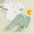 thumbnail image 3 of Baby Boys Pants Set  Long Sleeve Contrast Color Romper with Pants, 3 of 8