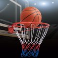 thumbnail image 3 of Costway 18" Basketball Rim Wall Door Mounted Basketball Hoop with All Weather Net Orange, 3 of 9