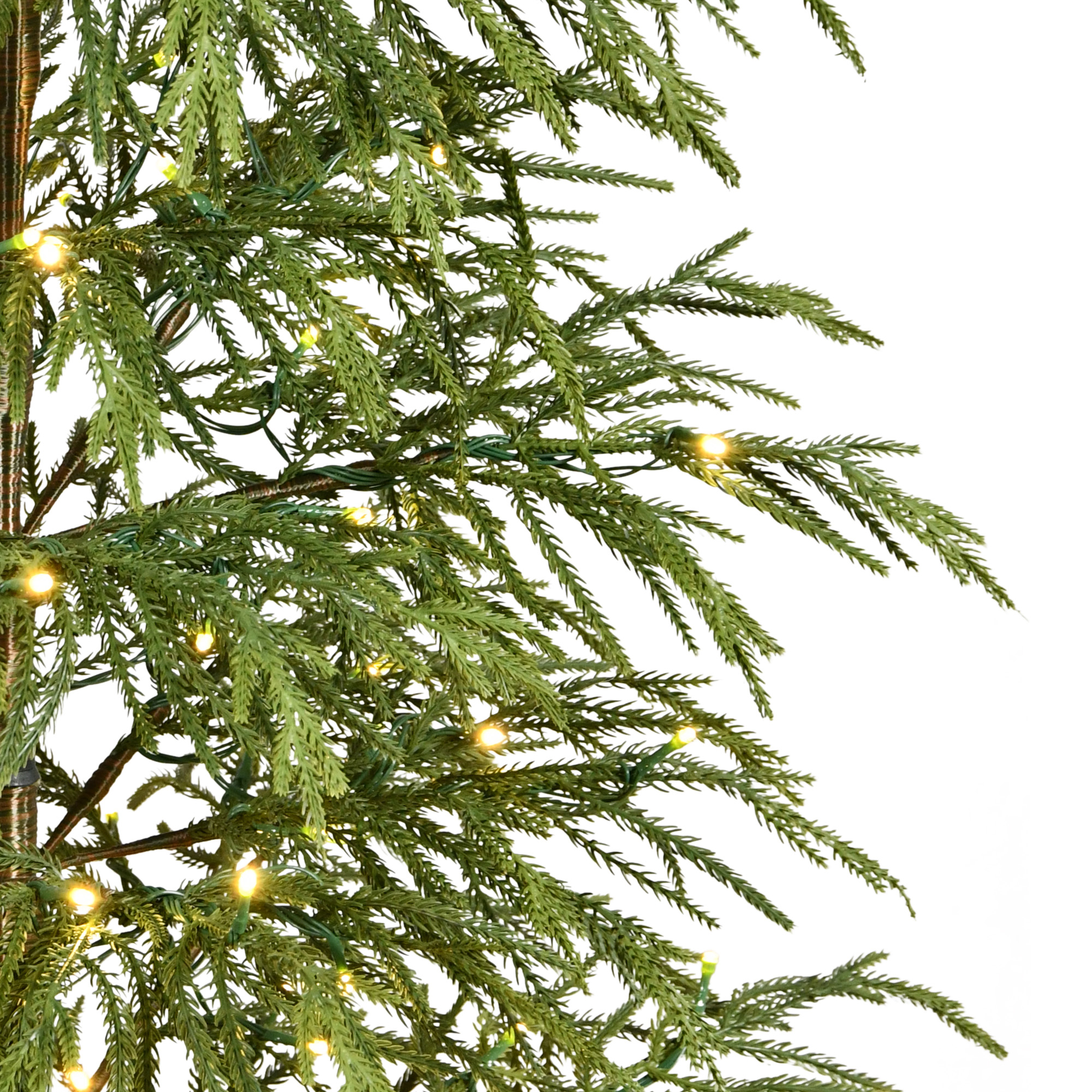 Holiday Time 5FT Pre-Lit Norfolk Pine Christmas Porch Tree, Green
