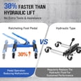 thumbnail image 2 of Car Wheel Dolly with Tire Jack 1500 lbs Capacity Portable Trailer Dolly with Pedal Jack 12in Wheel Support Vehicle Positioning Dolly for Auto Repair and Moving Set of 2 Blue, 2 of 7