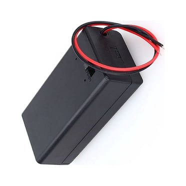 Battery Clip Box 9V Battery Holder Box Case with Wire Leads and Switch Cover, Battery Holder for Electronic Applications