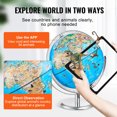 thumbnail image 4 of KFFKFF Children's Learning Globe, 10 in/254 mm, Augmented Reality (AR) Globe with App, with LED for Nighttime Viewing, 720° Rotatable, STEM Educational Toy for Children, Works with Android and iOS, 4 of 9