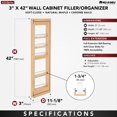 thumbnail image 2 of Rev-A-Shelf Pullout Wall Filler w/ Soft-Close, 42" Height, 432-WFBBSC42-3C, 2 of 12