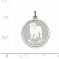 thumbnail image 2 of Sterling Silver Rhodium-plated Bull Dog Disc Charm QC2676 (26mm x 19mm), 2 of 2