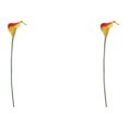 thumbnail image 4 of kurtrusly Wedding Decor With Simulated Calla - Choose Variety Of Colors And Styles With High 3D And Simulation Durable PU reddish yellow 2PCS, 4 of 6