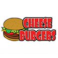 thumbnail image 1 of SignMission D-DC-8-Cheeseburgers1 Cheeseburgers I Concession Decal - Burger au Fromage à la Remorque, 1 of 1
