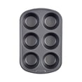 thumbnail image 1 of Goodcook Non-Stick Texas Muffin Pan, 6 Cup, 1 of 8